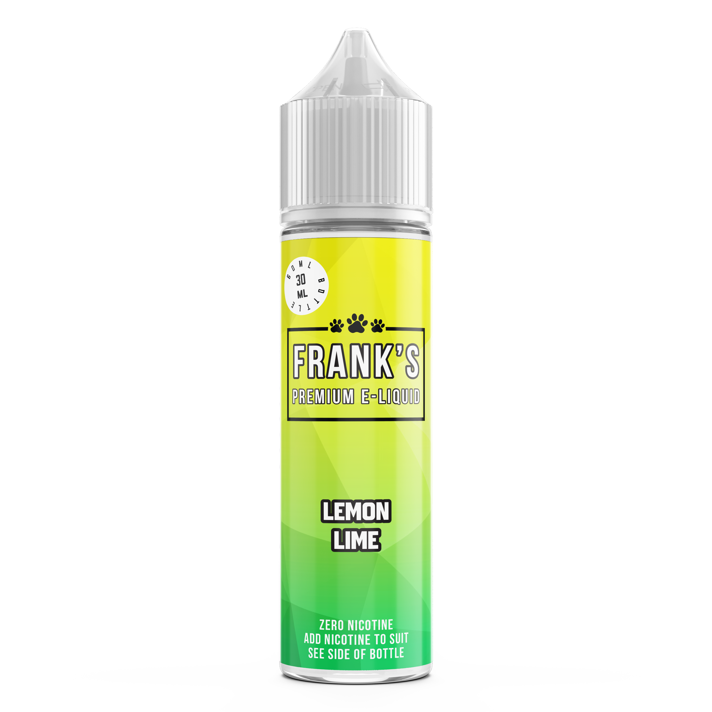 Frank's White Lid- Lemon Lime - Longfill - 0 to 10mg