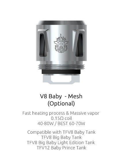 Smok - V8 Baby Mesh Coils </br>(5 Pack)