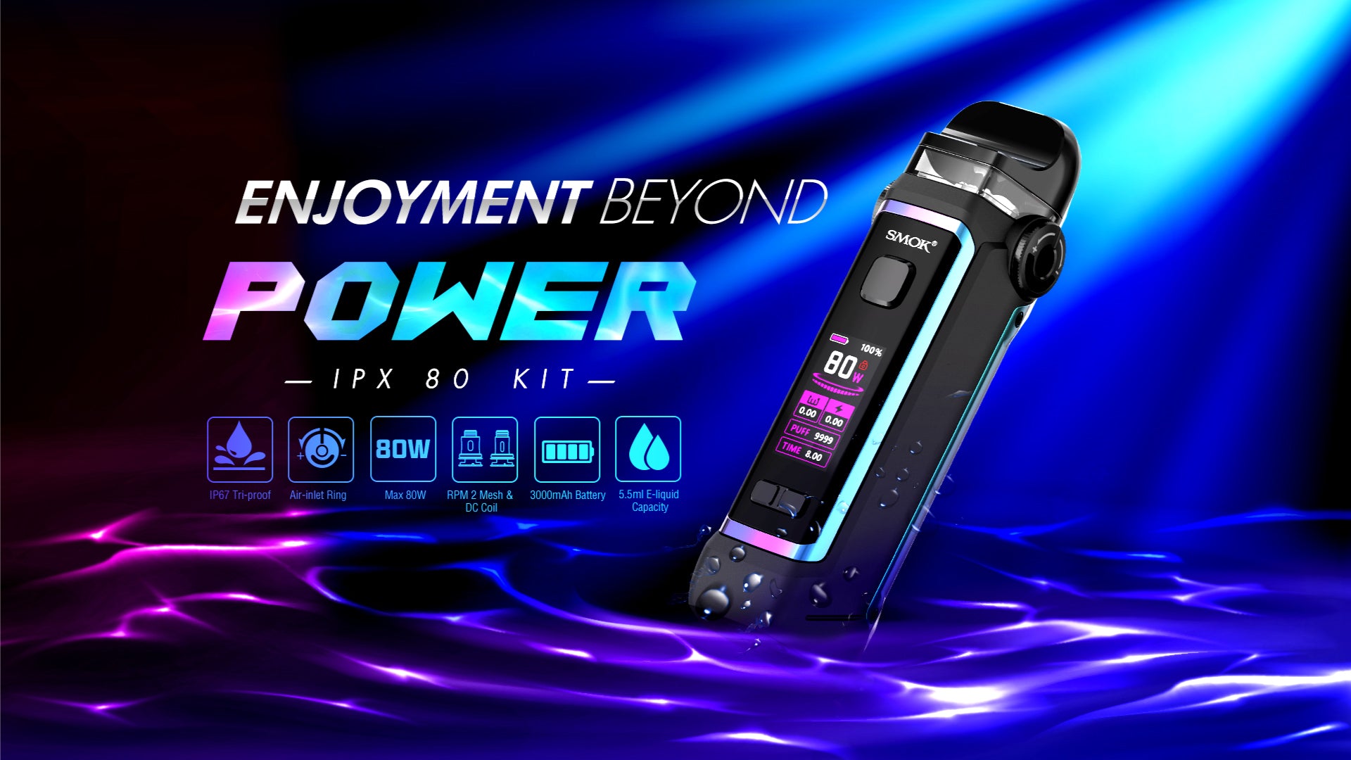 Smok - IPX80 Kit - Black Carbon Fibre