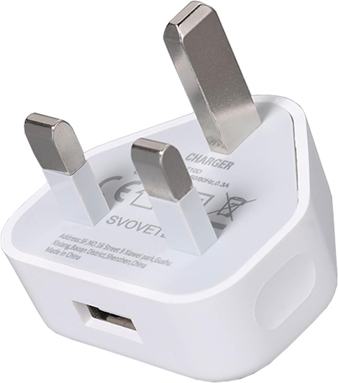 USB Mains Charger 3 Pin UK Plug