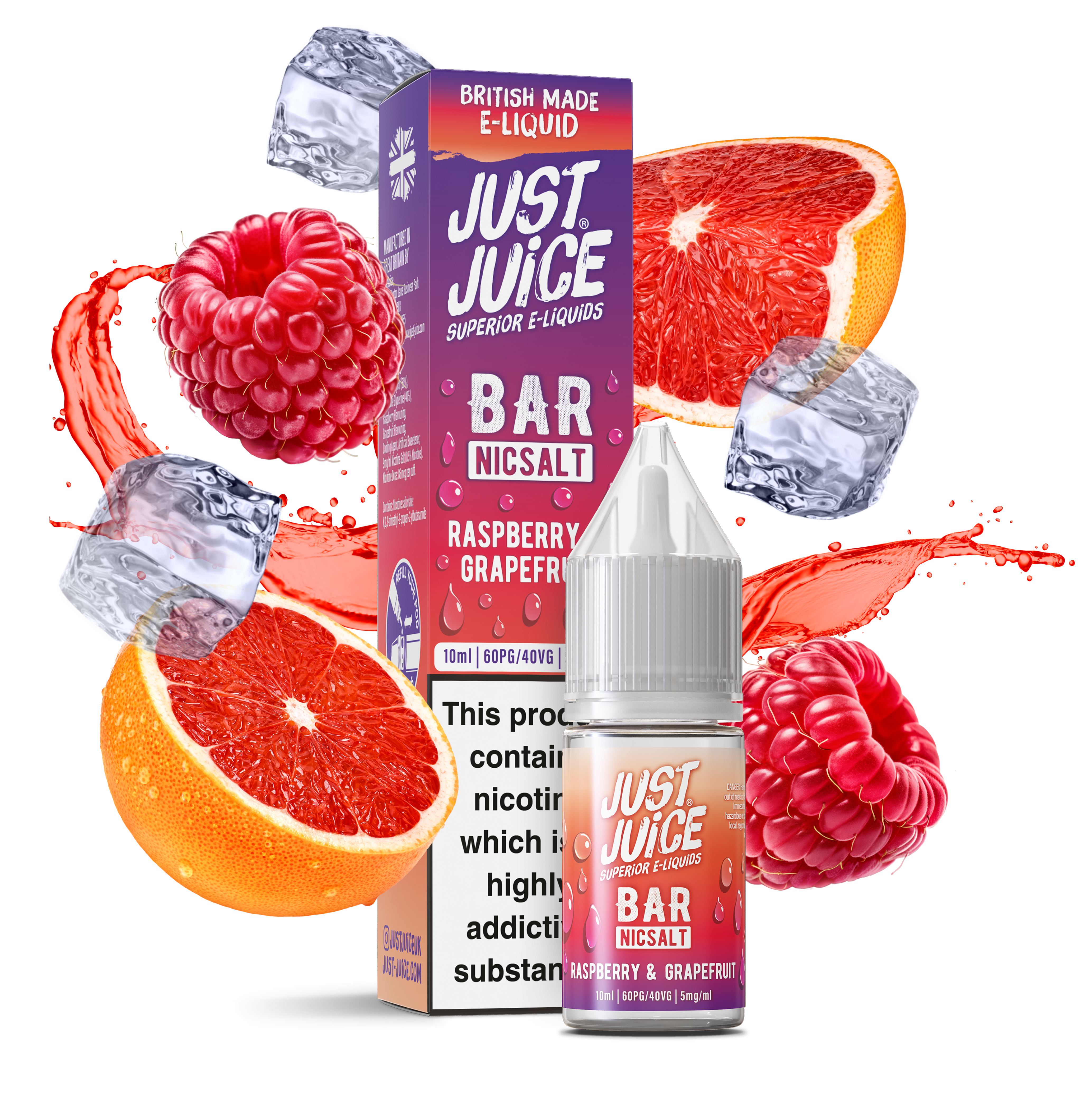 Just Juice - Raspberry & Grapefruit - Nic Salt 5MG