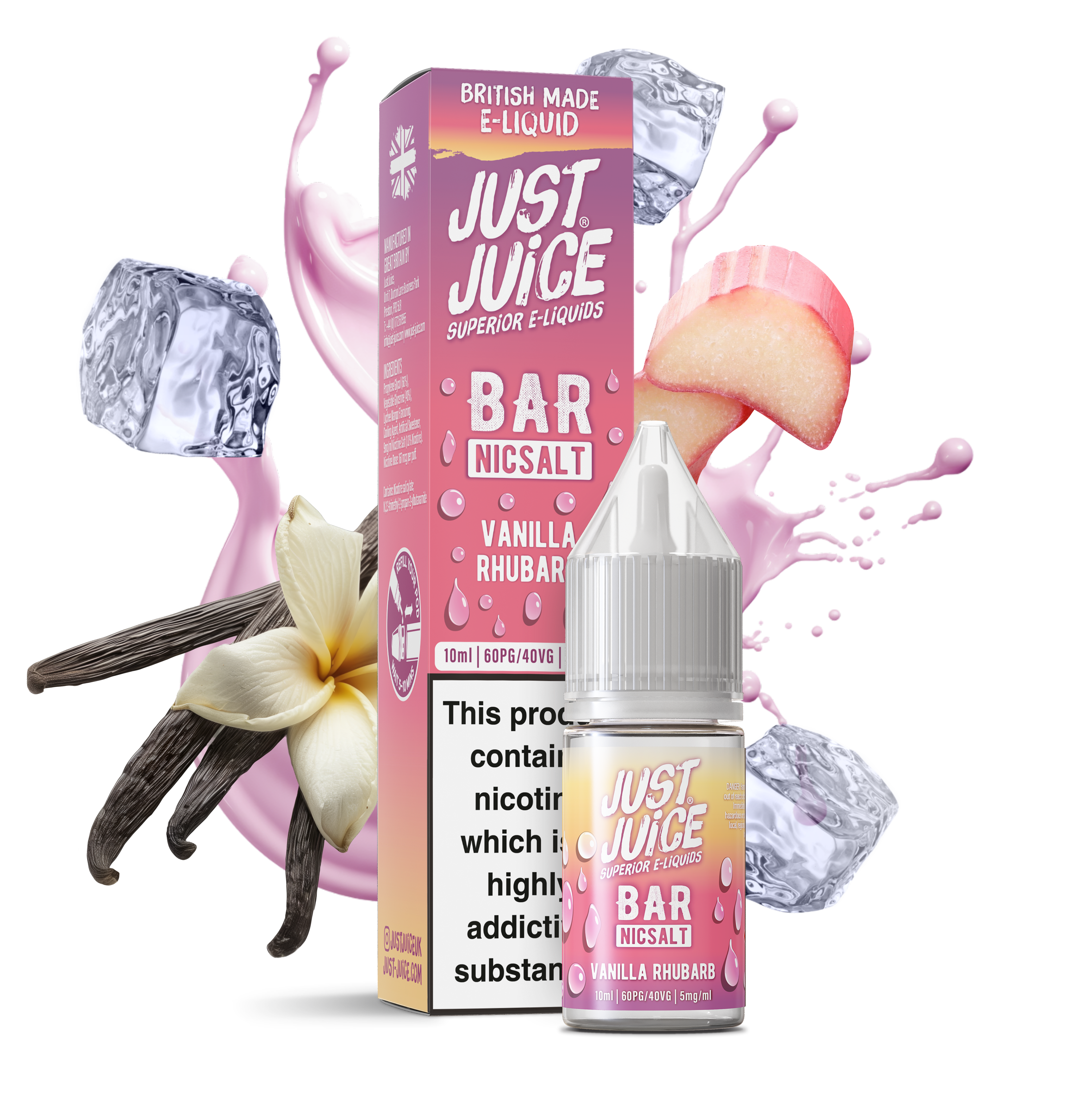 Just Juice - Vanialla Rhubarb - Nic Salt 5MG