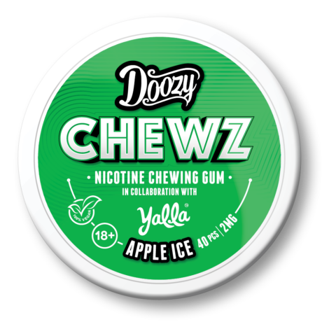 DOOZY CHEWZ - APPLE ICE - NICOTINE GUM 2MG