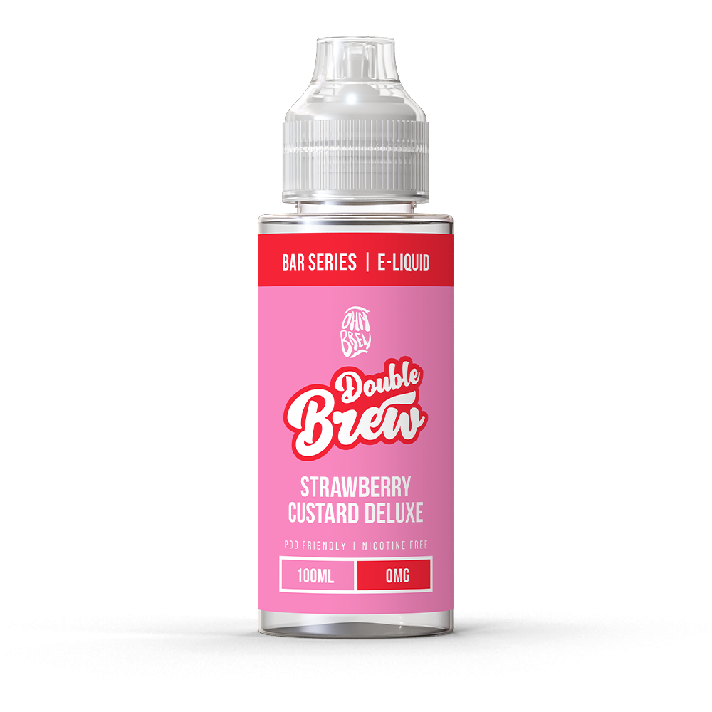 DOUBLE BREW - STRAWBERRY CUSTARD DELUXE - 100ML