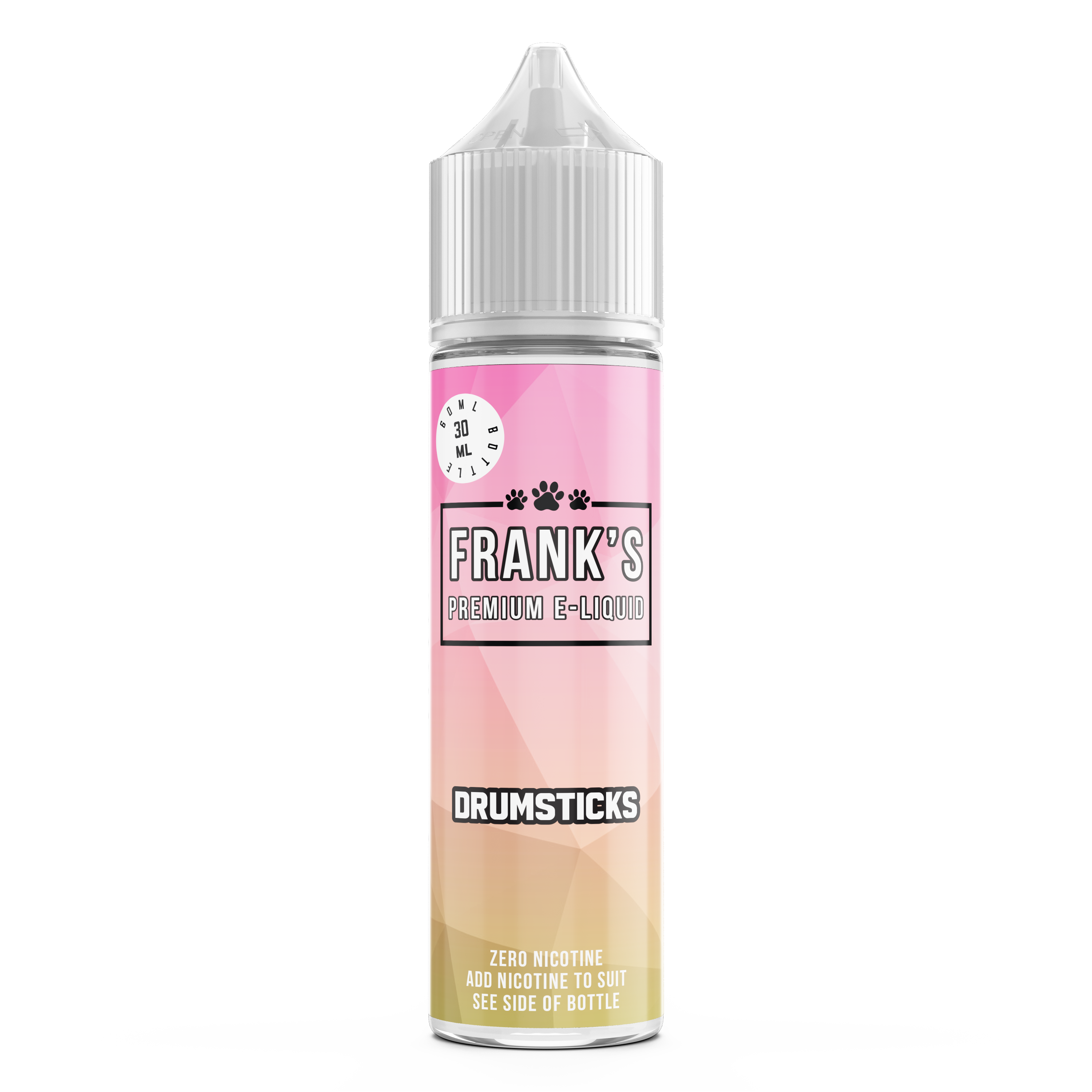 Frank's White Lid- Drumsticks - Longfill - 0 to 10mg