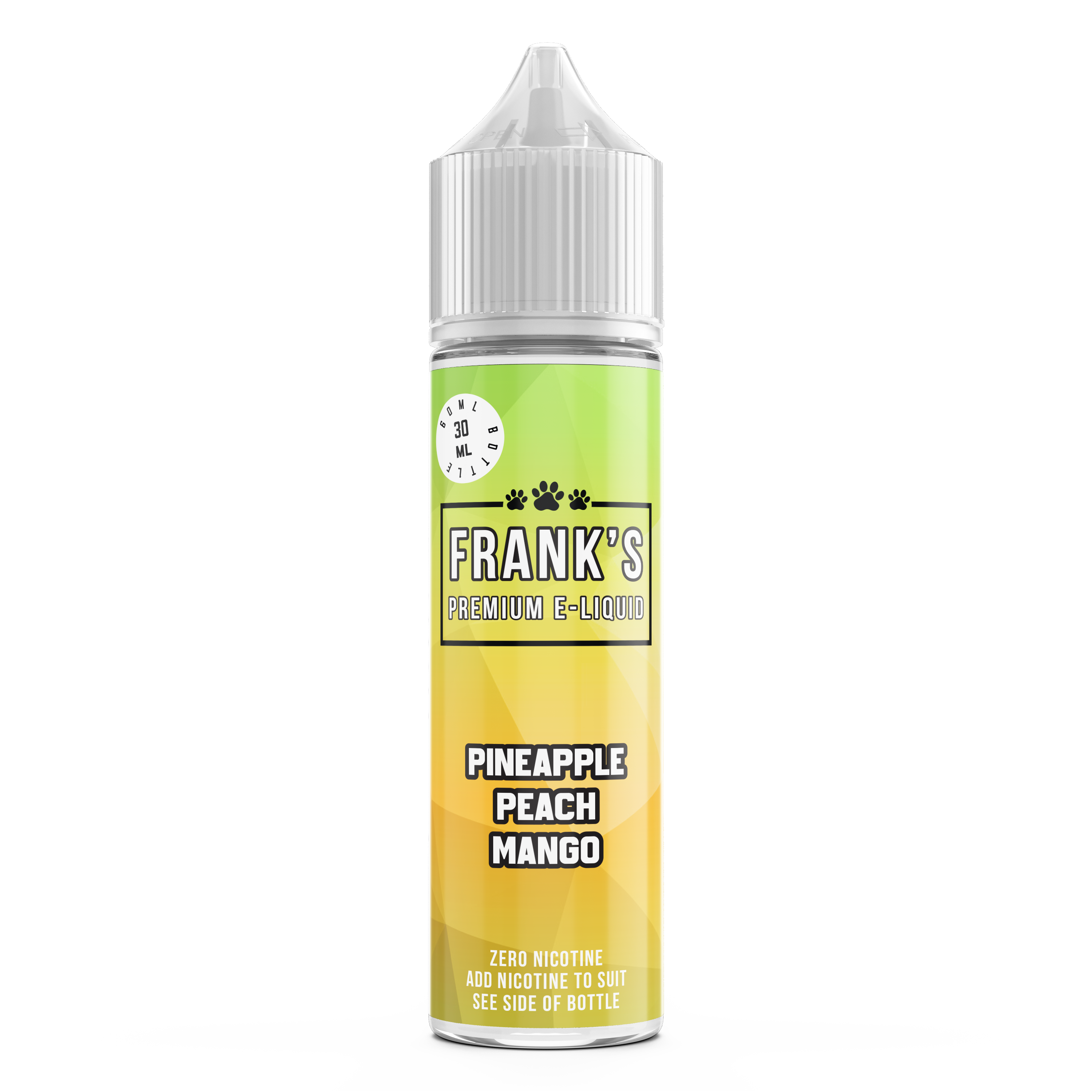 Frank's White Lid- Pineapple Peach Mango - Longfill - 0 to 10mg