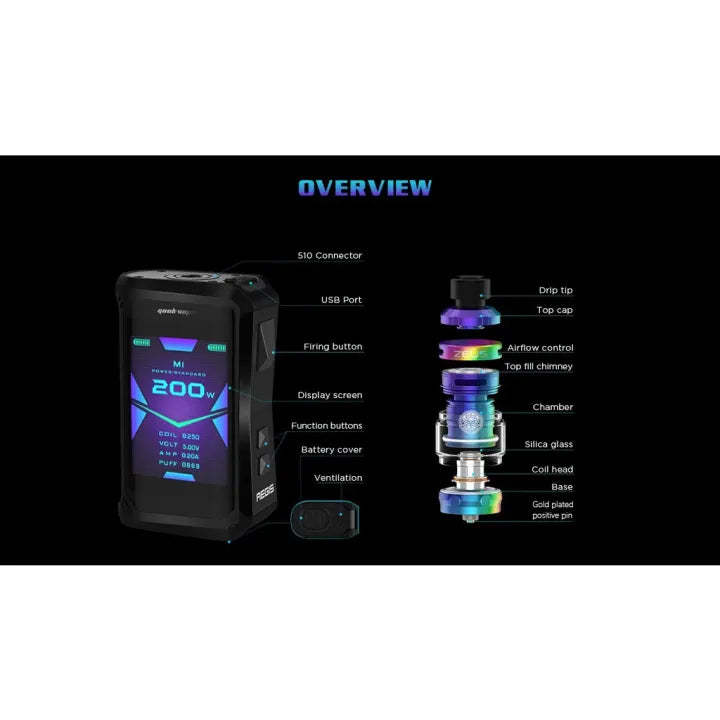 Geek Vape - Aegis X - Mod Only Rainbow & Black