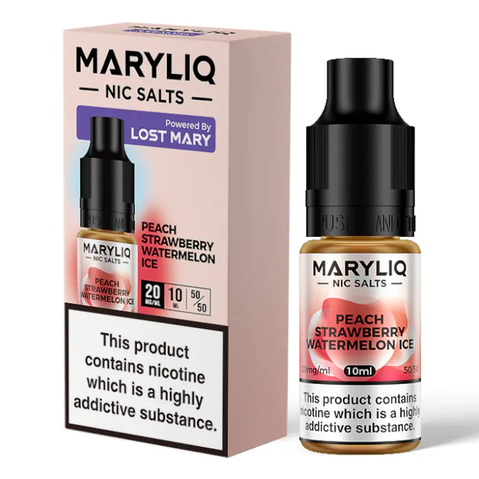 MARYLIQ - PEACH STRAWBERRY WATERMELON ICE - NIC SALT 10MG