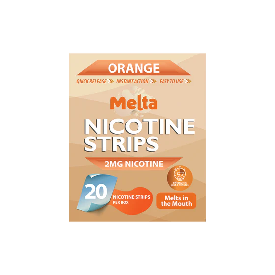 MELTA - ORANGE - NICOTINE STRIPS 2MG