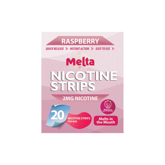 MELTA - RASPBERRY - NICOTINE STRIPS 2MG
