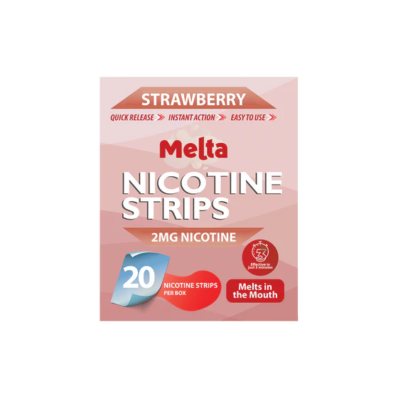 MELTA - STRAWBERRY - NICOTINE STRIPS 2MG