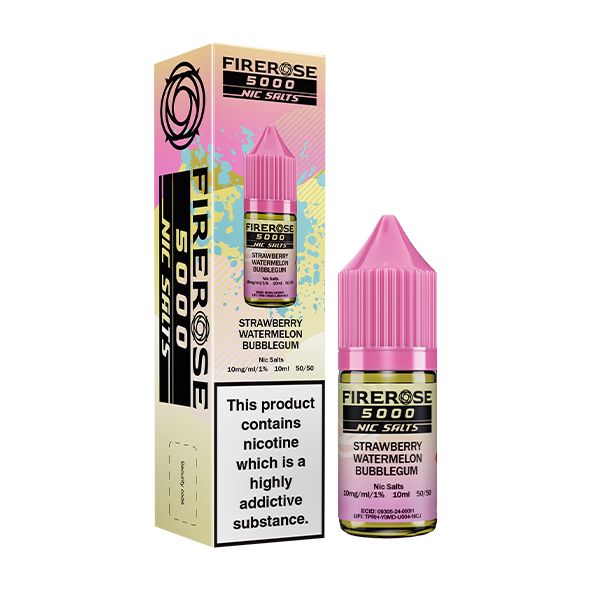 FIREROSE 5000 - STRAWBERRY WATERMELON BUBBLEGUM - NIC SALT 10MG