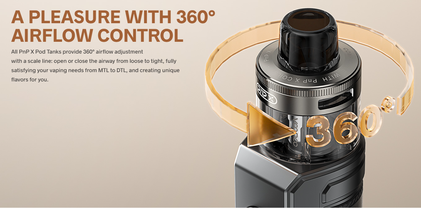 VOOPOO - PNP X MTL POD TANK - GREY