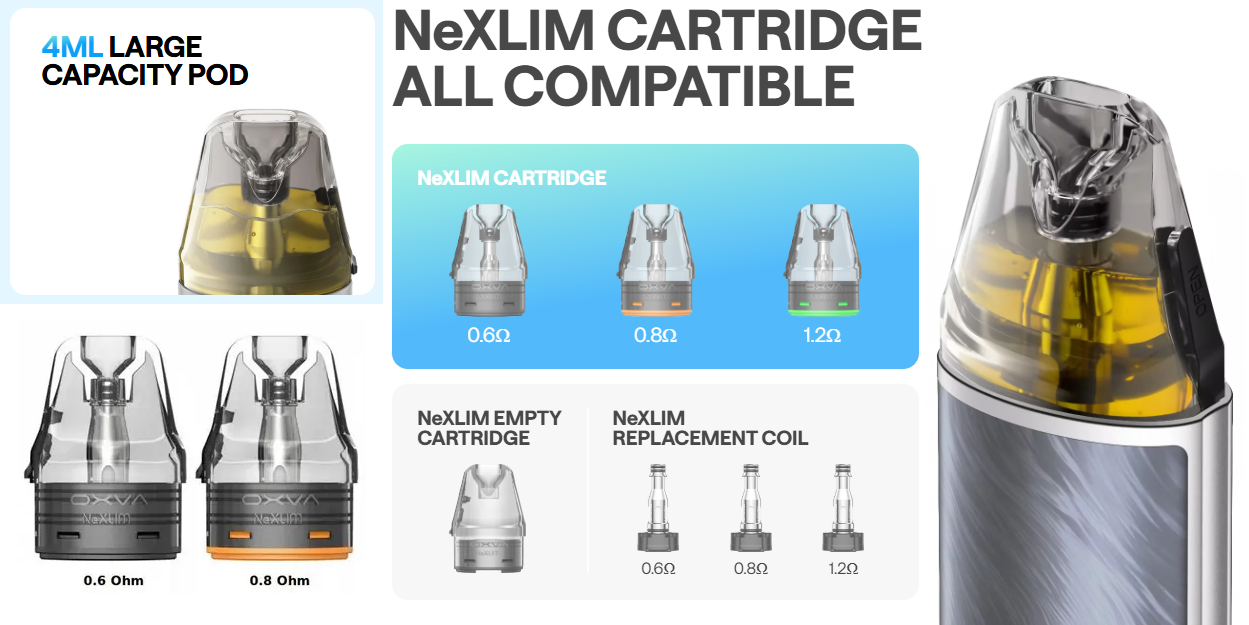 OXVA NeXLIM POD 0.8 (4ml)(3 pack)