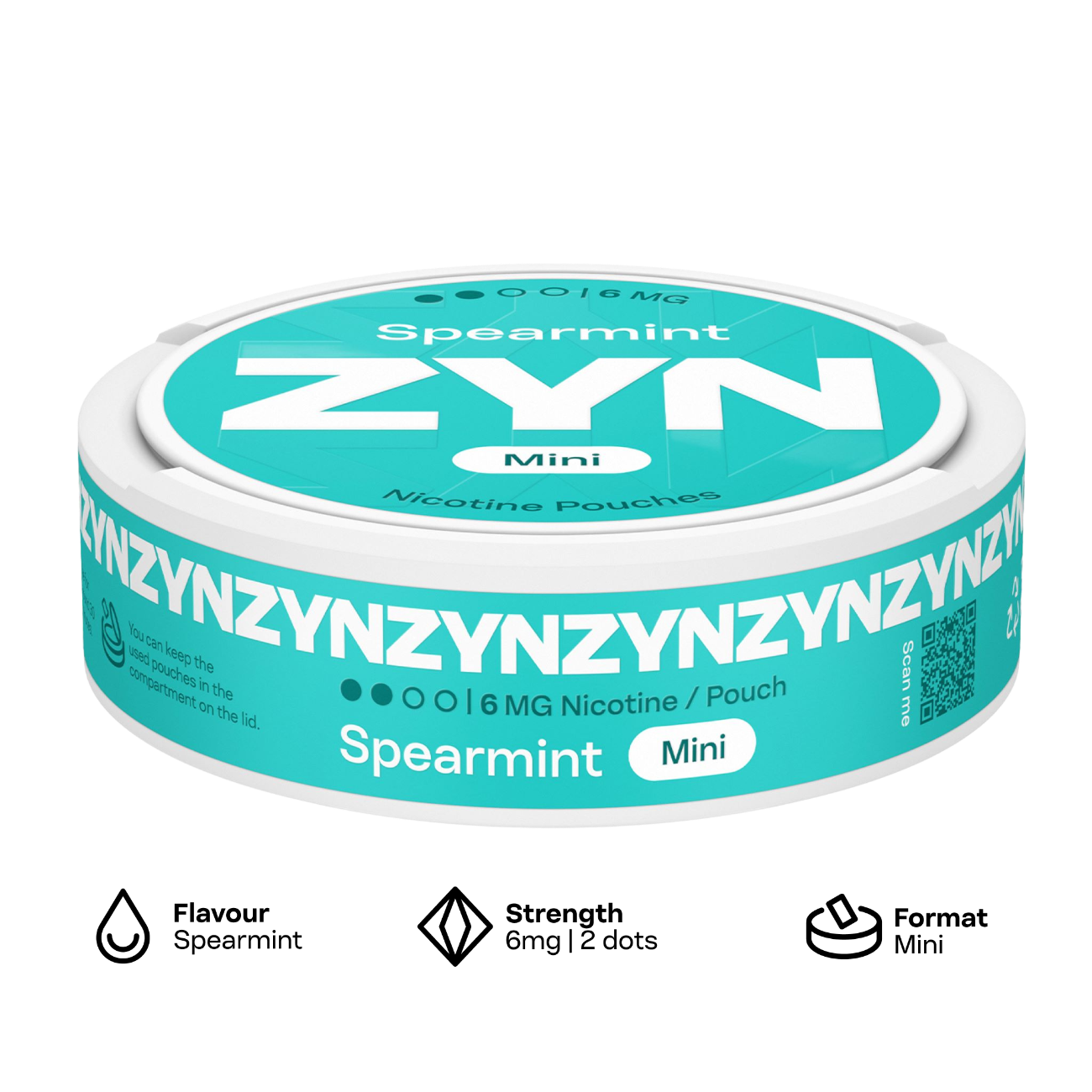 ZYN mini - Spearmint - 6mg Pouches