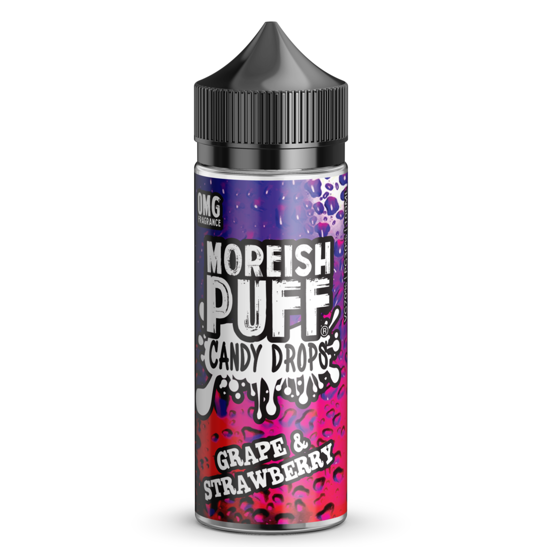 MOREISH PUFF - GRAPE AND STRAWBERRY CANDY DROPS - 100ML